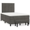 vidaXL Posteľn&yacute; r&aacute;m boxspring s matracom tmavosiv&yacute; 90x190 cm zamat