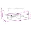 vidaXL Záhradná pohovka s vankúšom Hnedá 200.5 x 70 x 85.5 cm Kov