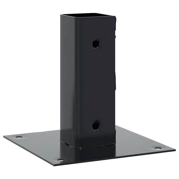 vidaXL podstavce stĺpikov &scaron;tvorcov&eacute; 12 ks Antracit 51x51 mm