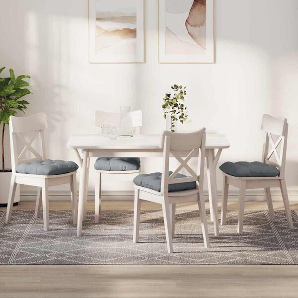 vidaXL Vank&uacute;&scaron;e na sedenie 4 pcs Svetlosiv&aacute; 40 x 40 x 12 cm l&aacute;tka