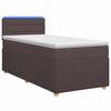 vidaXL Posteľ boxspring s matracom Tmavohned&aacute; 90 x 190 cm L&aacute;tka