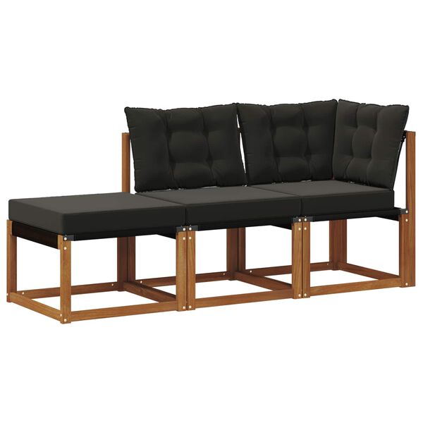 vidaXL Vonkaj&scaron;ie modul&aacute;rne pohovkov&eacute; jednotky 3 Kus Pr&iacute;rodn&aacute;