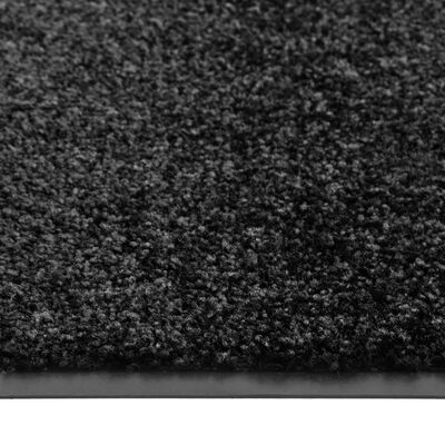 vidaXL Rohožka, prateľná, čierna 90x150 cm