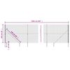 vidaXL Drôtený plot s kotviacimi hrotmi antracitový 1,6x25 m