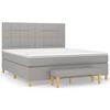 vidaXL Boxspring posteľ s matracom bledosiv&aacute; 180x200 cm l&aacute;tka