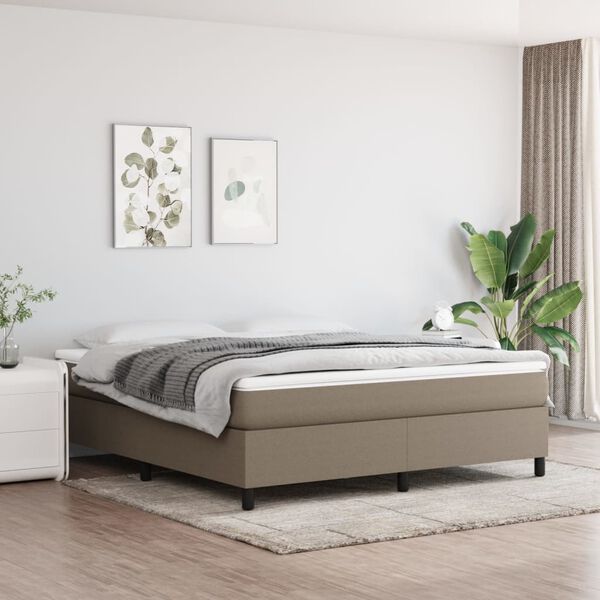vidaXL Posteľn&yacute; r&aacute;m boxspring s matracom sivohned 160x200 cm l&aacute;tka