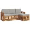 vidaXL Z&aacute;hradn&aacute; s&uacute;prava gaučov s vank&uacute;&scaron;om 4 pcs Pr&iacute;rodn&aacute; a svetlosiv&aacute;