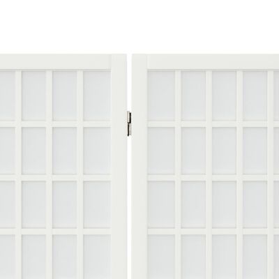 vidaXL Skladací paraván s 6 panelmi, japonský štýl 240x170 cm biely