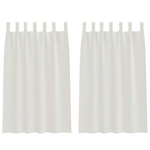 vidaXL Voile z&aacute;clona so z&aacute;clonami 2 pcs Kr&eacute;mov&aacute; 175 x 140 cm Polyester