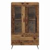vidaXL Highboard so z&aacute;suvkou Star&eacute; drevo 69,5 x 31 x 115 cm