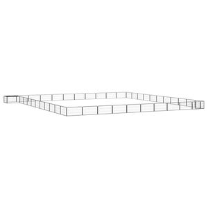 vidaXL Ohr&aacute;dka pre psov 44 panelov čierna 100x50 cm pr&aacute;&scaron;kovan&aacute; oceľ