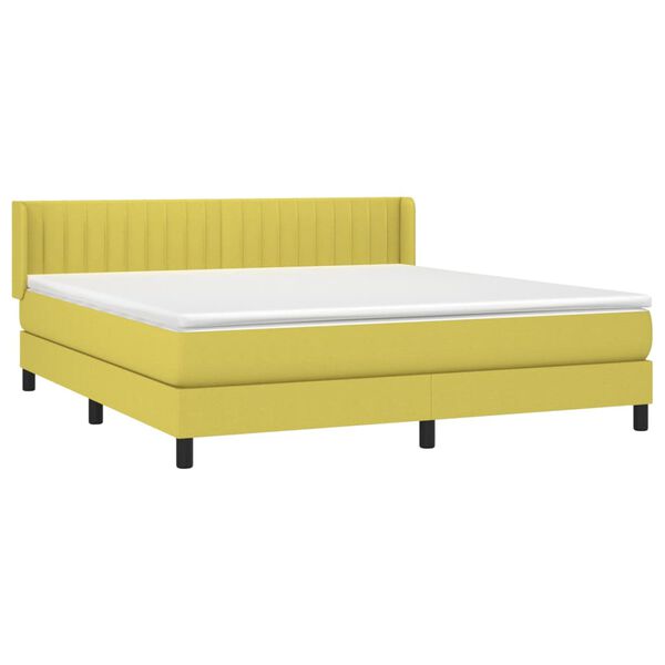 vidaXL Boxspring posteľ s matracom zelen&aacute; 180x200 cm l&aacute;tka