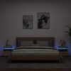 vidaXL Nočn&eacute; stol&iacute;ky s LED svetlami 2 ks dub sonoma 40x39x48,5 cm