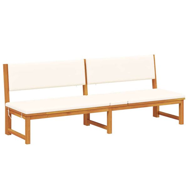 vidaXL Lehátko s vankúšom 1-osoba Hnedá 200 x 57 x 75cm Akáciový masív