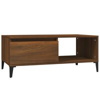 vidaXL Konferenčný stolík hnedý dub 90x50x36,5 cm spracované drevo