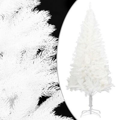 vidaXL Umelý vianočný stromček, realistické ihličie, biely 240 cm