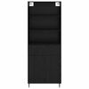 vidaXL Highboard so z&aacute;suvkou Čierny dub 69,5 x 34 x 180 cm
