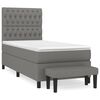 vidaXL Boxspring posteľ s matracom tmavosiv&aacute; 100x200 cm l&aacute;tka