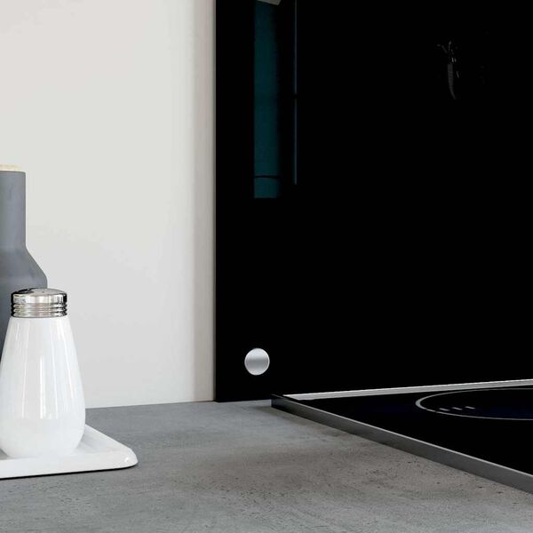 vidaXL Kuchynská zástena, čierna 100x60 cm, tvrdené sklo