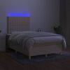 vidaXL Boxspring posteľ s matracom a LED kr&eacute;mov&aacute; 120x190 cm l&aacute;tka