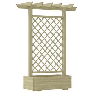 vidaXL Z&aacute;hradn&aacute; pergola s kvetin&aacute;čom 162x56x204 cm, drevo