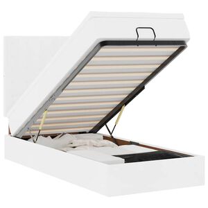 vidaXL Osmansk&yacute; posteľ s matracom, biela 90x200 cm, umel&aacute; koža