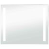 vidaXL K&uacute;peľňov&eacute; n&aacute;stenn&eacute; zrkadlo s LED osvetlen&iacute;m 80x60 cm