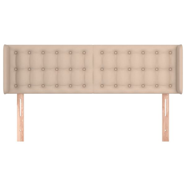 vidaXL Čelo postele so z&aacute;hybmi kapuč&iacute;nov&eacute; 147x16x78/88 cm umel&aacute; koža