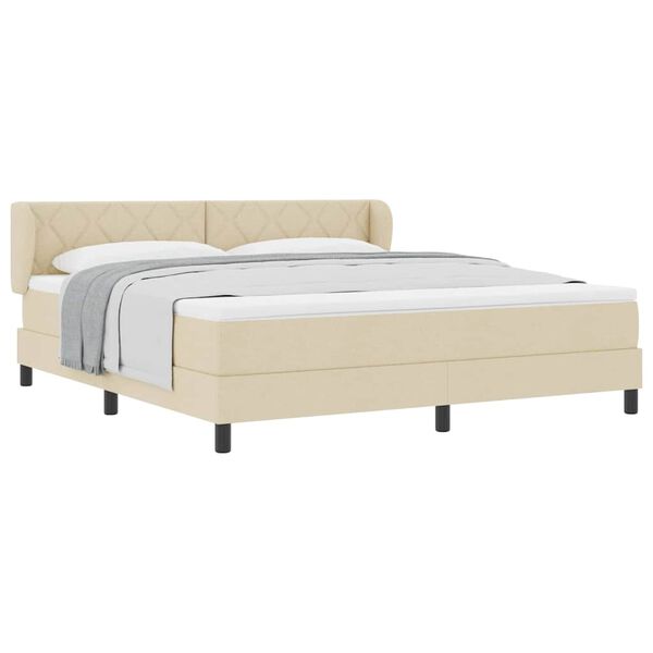 vidaXL Posteľ boxspring s matracom Kr&eacute;mov&aacute; 180 x 200 cm l&aacute;tka