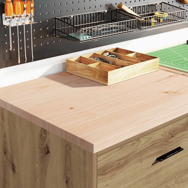 vidaXL Garážová skriňa dub artisan 60x51x85 cm masívna borovica