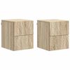 vidaXL N&aacute;stenn&aacute; nočn&aacute; skrinka 2 pcs Dub sonoma 34,5 x 33 x 40 cm