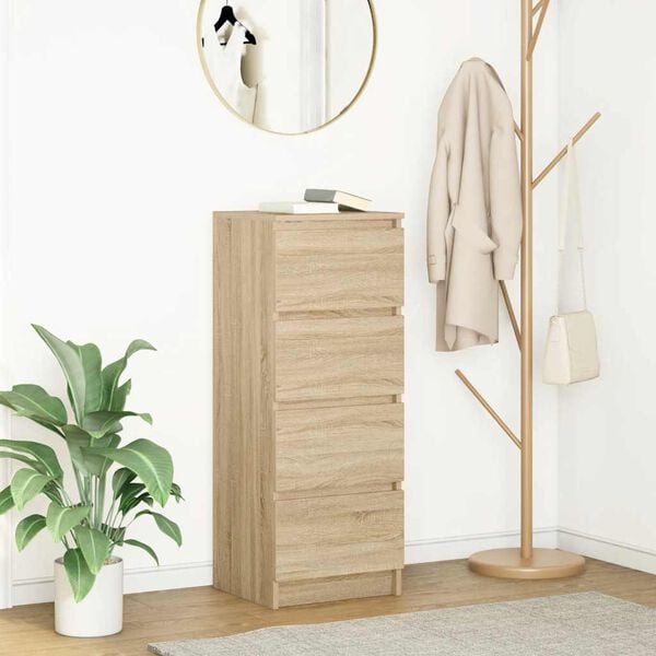 vidaXL Komoda dub sonoma 37,5x35x99 cm spracovan&eacute; drevo