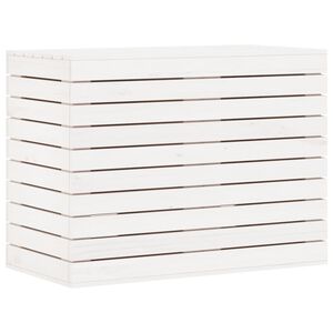 vidaXL K&ocirc;&scaron; na bielizeň biely 88,5x44x66 cm mas&iacute;vna borovica