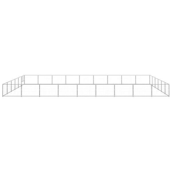 vidaXL Koterec pre psov strieborn&yacute; 54 m&sup2; oceľ