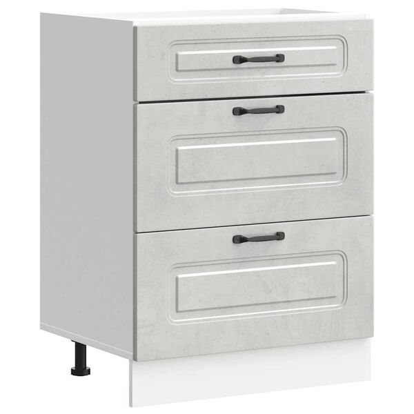 vidaXL Kuchynsk&aacute; spodn&aacute; skrinka Kalmar, bet&oacute;novo siv&eacute; kompozitn&eacute; drevo