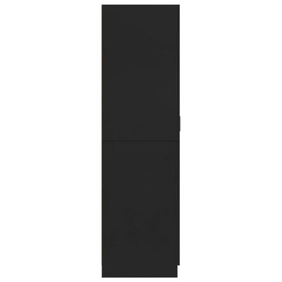 vidaXL Šatník, čierny 80x52x180 cm, kompozitné drevo