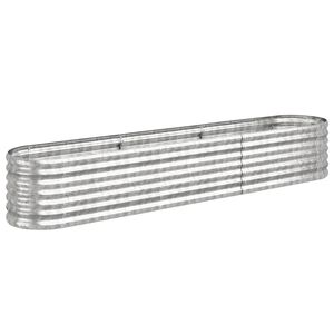 vidaXL Vyv&yacute;&scaron;en&yacute; z&aacute;hradn&yacute; z&aacute;hon pozinkovan&aacute; oceľ 224x40x36 cm strieborn&yacute;