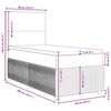 vidaXL Posteľný rám boxspring s matracom tmavosivý 90x200 cm zamat