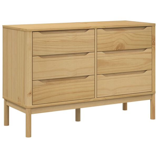 vidaXL Zásuvková skrinka FLORO voskovohnedá borovicový masív