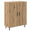 vidaXL Highboard 2 pcs Remeseln&yacute; dub Drevovl&aacute;knit&aacute; doska a sklo