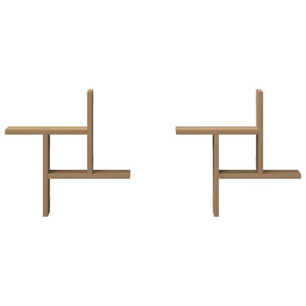 vidaXL N&aacute;stenn&eacute; police 2 ks dib artisan 38x12x38 cm kompozitn&eacute; drevo