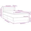 vidaXL Posteľn&yacute; r&aacute;m boxspring s matracom tmavosiv&yacute; 80x210 cm zamat