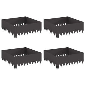 vidaXL Obrubn&iacute;k tr&aacute;vnika 4 ks 60 x 60 x 20 cm Oceľ Čierna