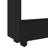 vidaXL Úzky úložný vozík 3 poschodia čierny kompozitné drevo