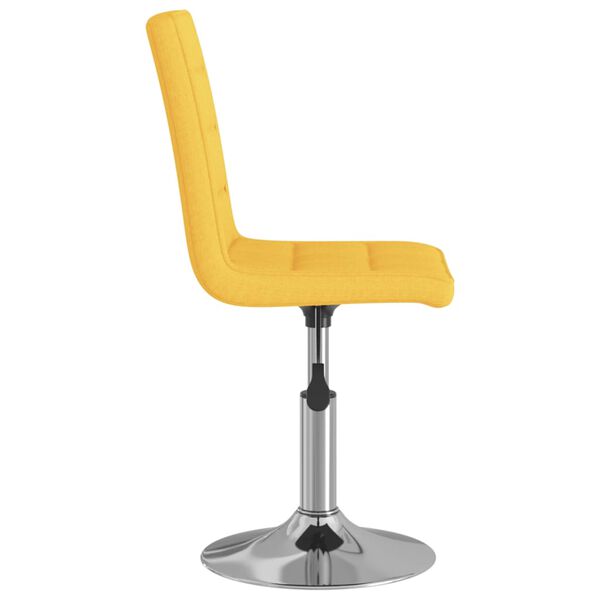 vidaXL Otočn&aacute; jed&aacute;lensk&aacute; stolička horčicovo-žlt&aacute; l&aacute;tkov&aacute;