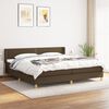 vidaXL Boxspring posteľ s matracom tmavohned&aacute; 200x200 cm l&aacute;tka