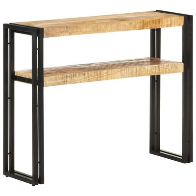 vidaXL Konzolový stolík 90x30x75 cm surové mangovníkové drevo