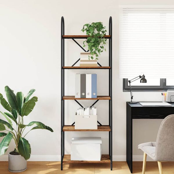 vidaXL Reg&aacute;l na knihy Star&eacute; drevo 60 x 30 x 183 cm Kompozitn&eacute; drevo