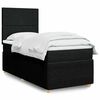 vidaXL Posteľn&yacute; r&aacute;m boxspring s matracom čierny 90x200 cm l&aacute;tka