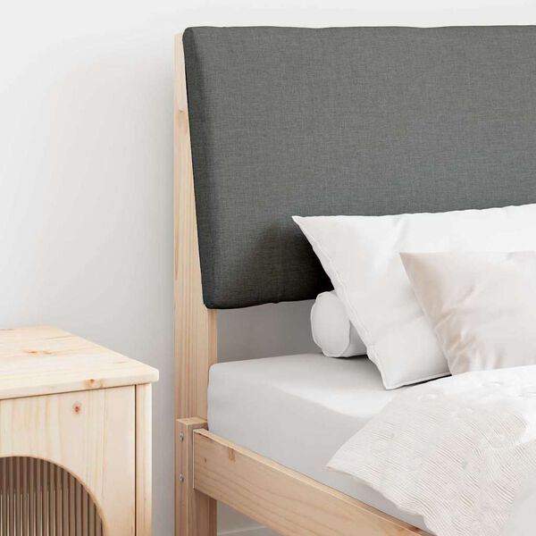 vidaXL Čal&uacute;nen&eacute; čelo postele Tmavo &scaron;ed&aacute; 80 cm Mas&iacute;vne borovicov&eacute; drevo